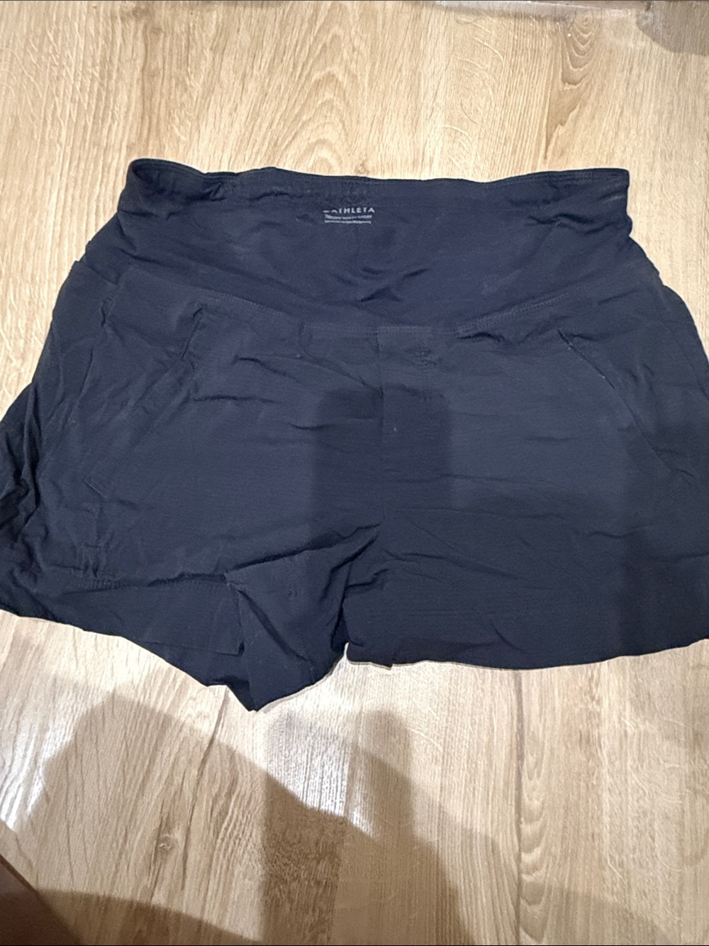 Athleta Black High-Rise Athletic Shorts with Wide Waistband